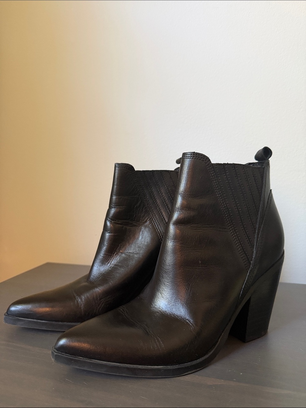 Marc Fisher LTD Alva Black Leather Booties